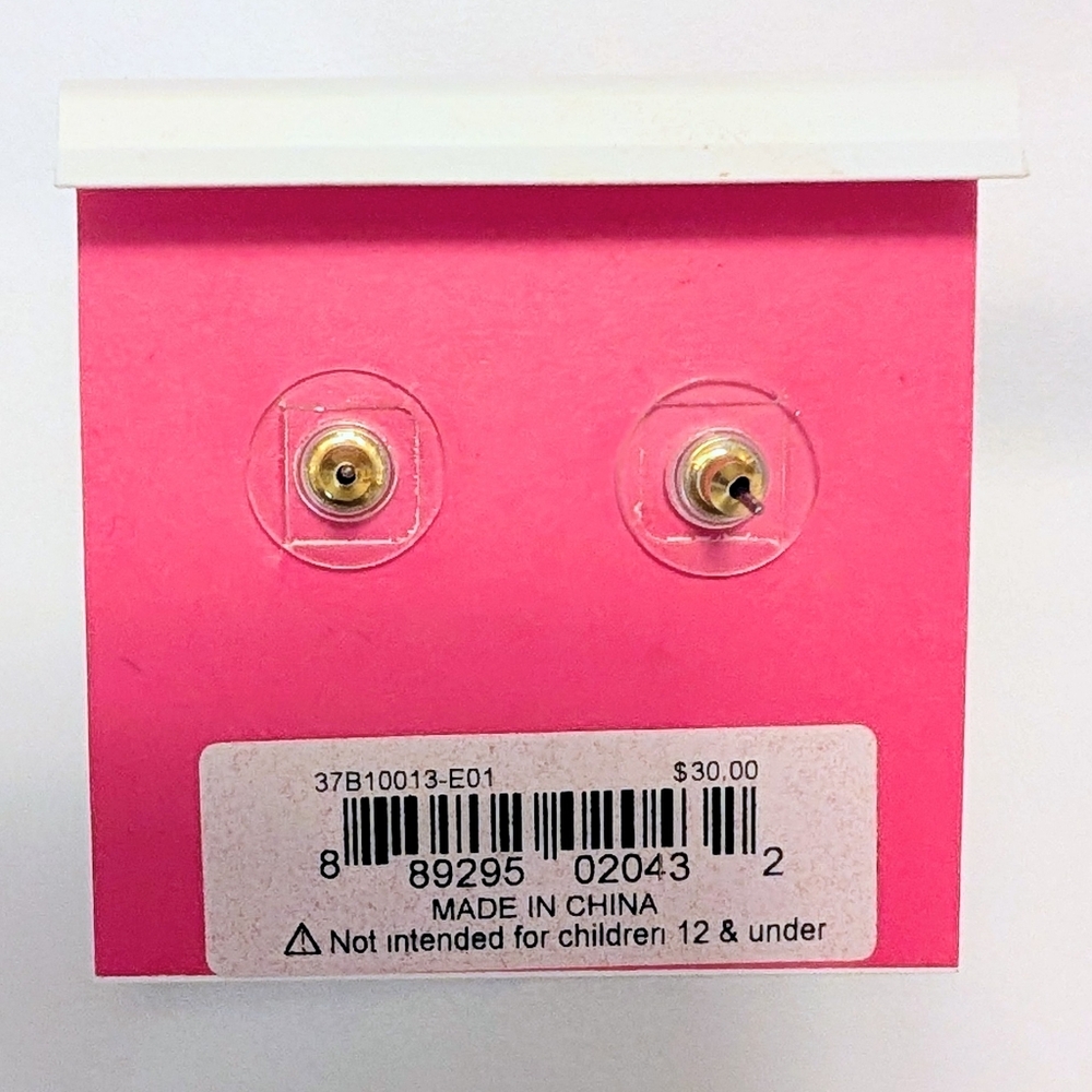 Betsey Johnson Pink Floral Earrings - Picture 4 of 4